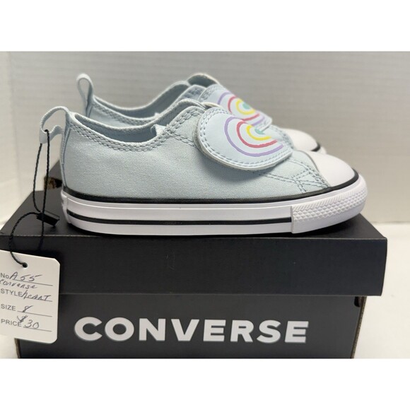 New Converse Chuck Taylor All Star Heart Slip-Ons Size 5  Baby/Toddler - Picture 10 of 12